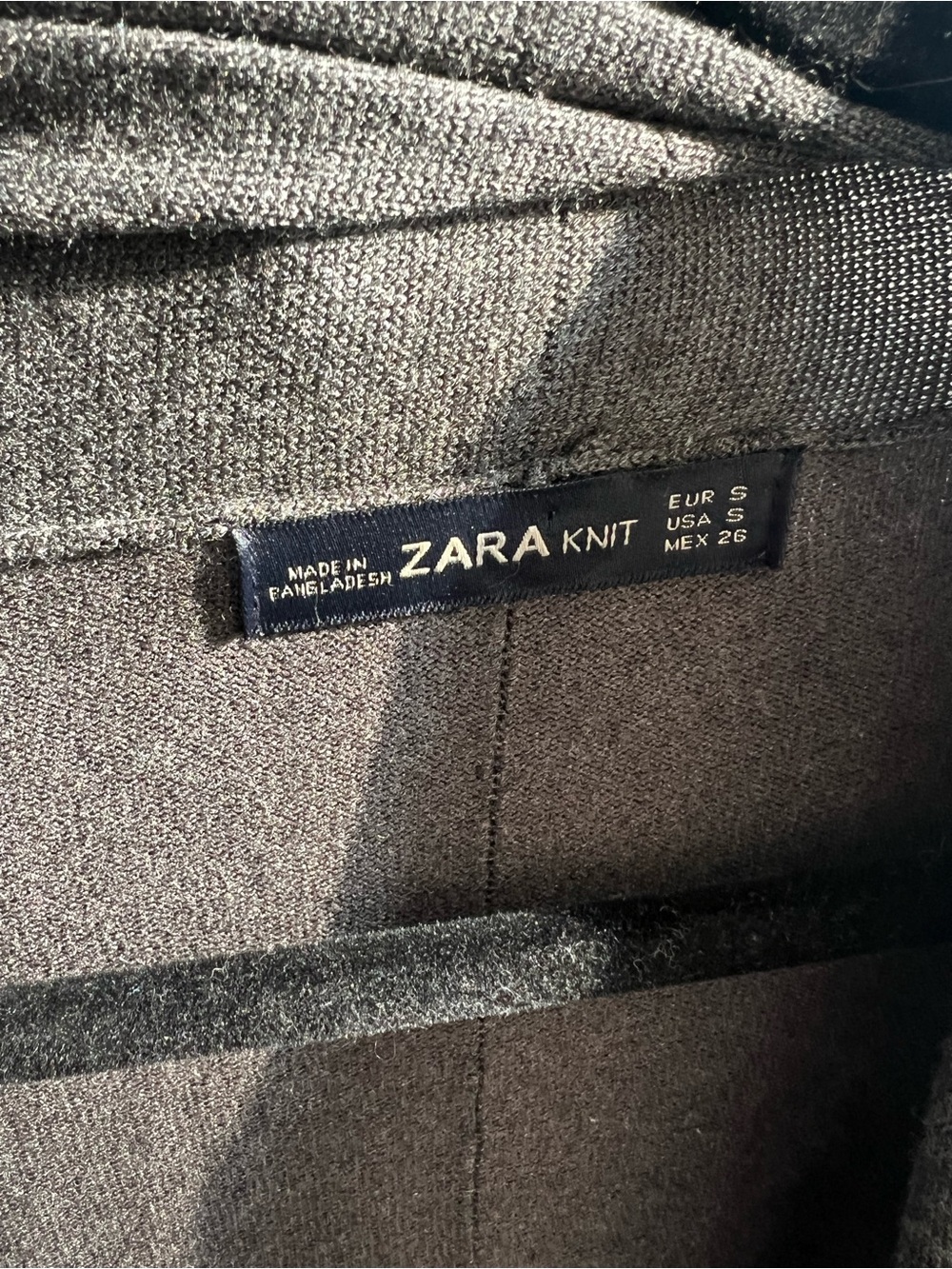 ZARA Black Knit Top